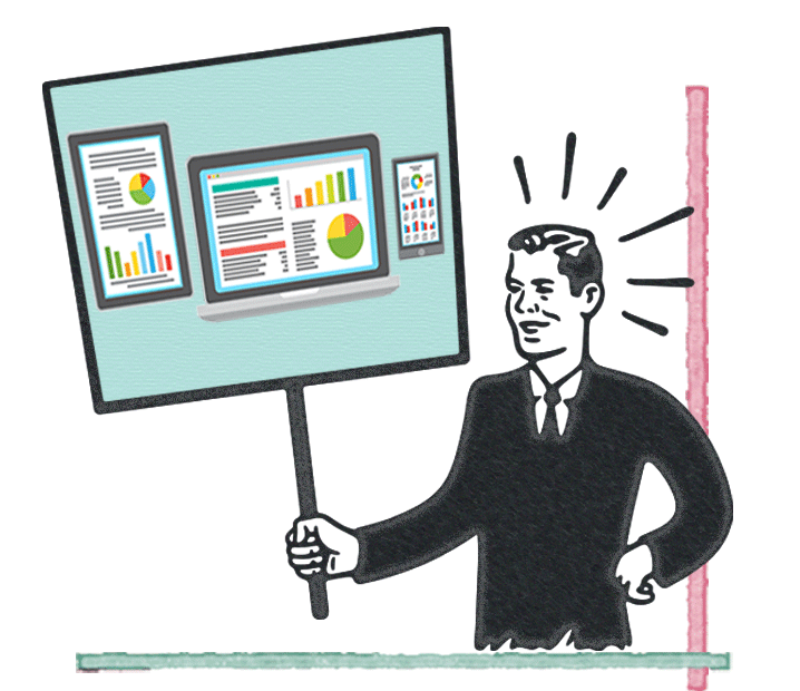 Graphs, tables and diagrams showing test results